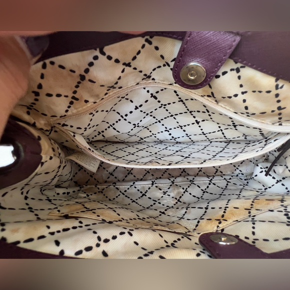 Kate Spade Burgundy Shoulder Cross Body Purse Bag Used Authentic - Picture 13 of 14